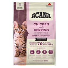 ACANA 愛肯拿 幼貓 第一盛宴 乾飼料, 放養雞肉 + 完整鯡魚 + 鮮雞蛋, 340g, 1包