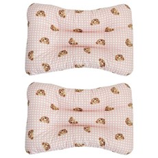 J-UNI 純棉兒童枕頭, 泰迪熊粉紅色