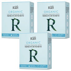 리얼라엘 오가닉 코튼 여성 청결티슈, 50g, 3개