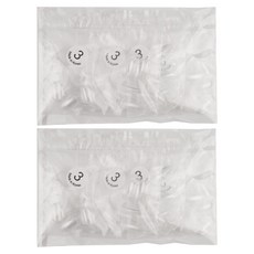 엘비아 숏오발미니 네일팁 3호 200p, 클리어, 2개