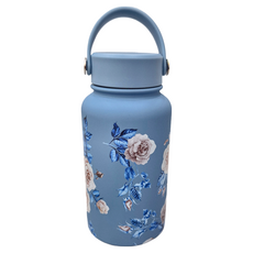 高質感手提式水壺 650ML D款 內膽304不鏽鋼 保溫6-12小時, 霧霾藍, 1個