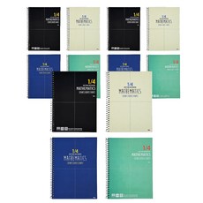 ibis 4等分練習本 SP10524 4本, 藍色+奶油色+黑色+薄荷色, 3套