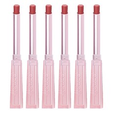 에스쁘아 더슬릭 크림매트 립스틱, 6호 로지비비, 0.9g, 6개