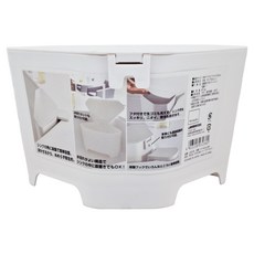 YAMASAKI 山崎 AQUA吸盤式轉角收納桶, 白色, 1個