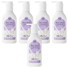 해피바스 라이스 밀크 세라마이드 바디로션 코튼 클라우드향, 400g, 5개