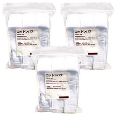 MUJI 無印良品 壓邊化妝棉, 189片, 3包