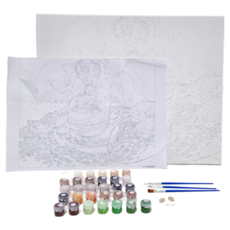 ArtLife 藝術生活 DIY數字油畫 DT188 50 x 40cm, 咖啡香頌, 1個