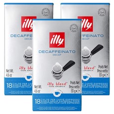 illy 意利 低咖啡因易濾包咖啡膠囊, 7.2克, 3個, 18入