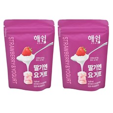 韓爸田園日記 寶寶優格餅乾, 含50%水果果乾 急速冷凍, 草莓, 16g, 2包