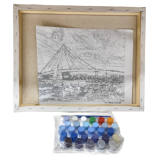 ArtLife 藝術生活 DIY數字油畫 TW010 50 x 40cm, 台灣風情誌 淡水漁人碼頭, 1個