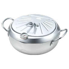 YOSHIKAWA 吉川味樂亭III油炸鍋 附鍋蓋/溫度計 3.1L, 24cm, 單一顏色, 1個