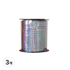 派對道具 珍珠捲曲緞帶, 銀色, 3個