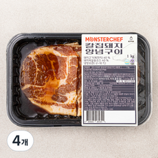 몬스터쉐프 칼집 돼지 양념구이, 1kg, 4개