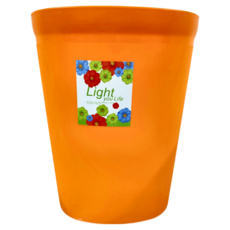 KEYWAY 聯府 好運花方型大垃圾桶 0.54kg 16.5L, 橘色
