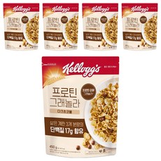 Kellogg's 家樂氏 蛋白質格蘭諾拉麥片 黑巧克力球口味, 450g, 5包