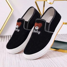 엘쏘 테디베어 자수 포인트 데일리 슬립온