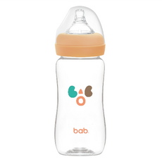 bab 培寶 Tritan寬口徑奶瓶 300ml 方便清潔 耐高溫 寶寶自主訓練, 1個