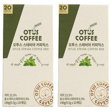 Otus Coffee 甜菊即溶咖啡, 20條, 2盒, 9.5g