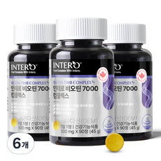인테로 비오틴 7000 컴플렉스 45g, 6개, 90정