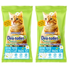 유니참데오토일렛 제로 캣 화장실 패드 네추럴가든향 10p, 혼합색상, 2개