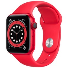Apple 애플워치 6, 40mm, GPS+Cellular, 알루미늄, 레드 / 레드 스포츠 밴드, (PRODUCT)RED 알루미늄 케이스, (PRODUCT)RED 스포츠 밴드