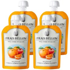 FRAIS BELLON 孩童水果泥, 濟州橘子口味, 100g, 4包