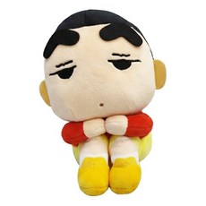 BANDAI BP 蠟筆小新 絨毛玩偶 坐著等的小新跟風間 12歲以上, 混合顏色, 1個