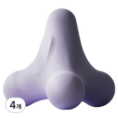 유자마켓 근육이완 실리콘 마사지볼, 퍼플, 4개