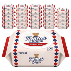 탐사 클래식 물티슈 캡형, 100매, 100개