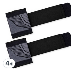 피스탑 헬스 듀얼핏 팔목 보호밴드 2개, 블랙, 4세트