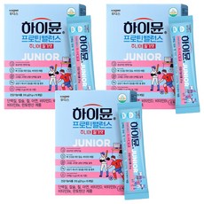 일동후디스 하이뮨 프로틴밸런스 주니어 스틱 딸기맛 15p, 315g, 3개