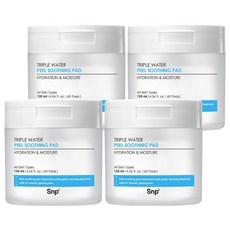 에스엔피 트리플 워터 필 수딩 패드, 60매입, 4개