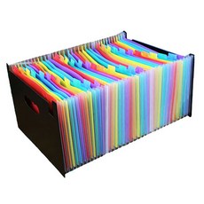 37格大容量基本款 風琴文件夾, 混色, 1個