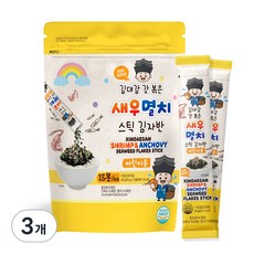 김대감 어린이용 새우멸치 스틱김자반, 150g, 3개