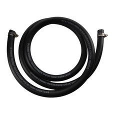 Elephant Waters 沐象 3分高壓橡膠瓦斯管附束環 - 5尺, 0733, 黑色