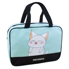 THE ZAKKA 可愛貓咪拉鍊盥洗包, 1個, 藍色