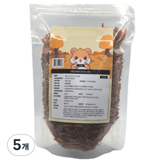 MG내츄럴 햄찌뀨 건조 밀웜 햄스터 간식, 160g, 5개