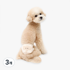 이츠독 강아지 코끼리 매너벨트 브라운 M, 중형, 1개입, 3개