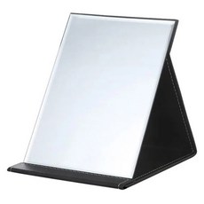 COZYWELL PU皮革折疊桌鏡 大型 IP1004, 黑色