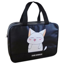 THE ZAKKA 可愛貓咪拉鍊盥洗包, 1個, 黑色