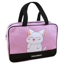 THE ZAKKA 可愛貓咪拉鍊浴袋粉色, 1個, 粉色