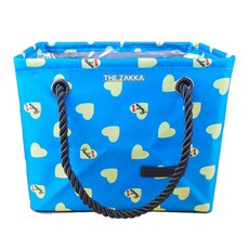 THE ZAKKA 心形圓點圖案浴袋 藍色, 1個