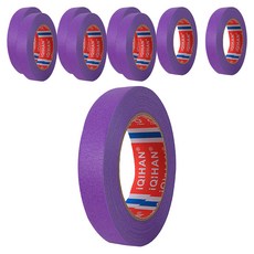 iQIHAN 彩色紙膠帶 15mm x 15m, 9個, 紫色