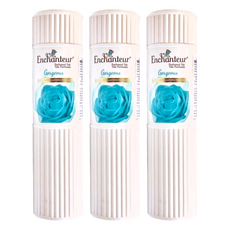 Enchanteur 艾詩 香氛爽身粉 玫瑰晚香玉 藍色,200g,3瓶