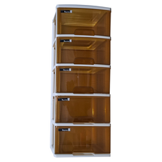 KEYWAY 聯府 Nice置物櫃 AU-51 5層 95L, 琥珀, 5