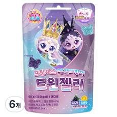 Catch Teenieping 公主傳奇萌可 雙果凍 葡萄口味 檸檬口味, 6個, 50g