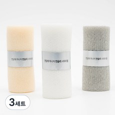 Fallinhome 每月一換 月度強力去角質沐浴巾 3件組, 奶油米色, 白色, 灰色, 3套, 3入