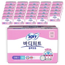 바디피트 볼록맞춤 생리대 날개형, 대형, 16개입, 30개