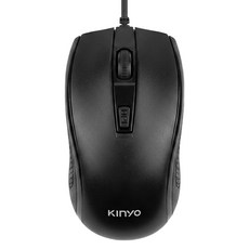 Kinyo USB靜音光學有線滑鼠 55g, KM-503, 黑色