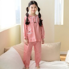 PINGCOCO Kids Line 女童閃爍棉睡衣上下套裝